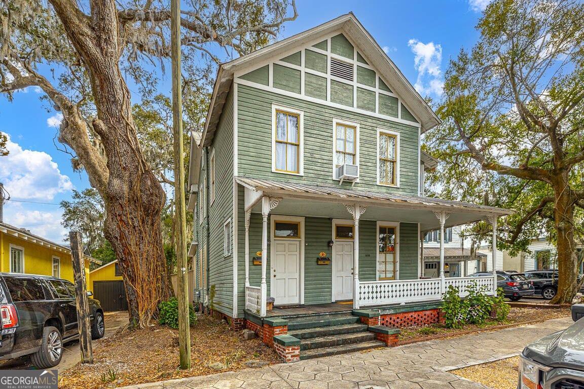 a front view of a house