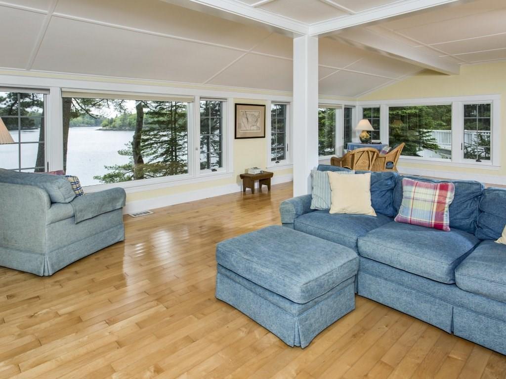 16 Bear End Road Boothbay Harbor, ME 04575 - Photo 15 of 34 The living room with water views and...