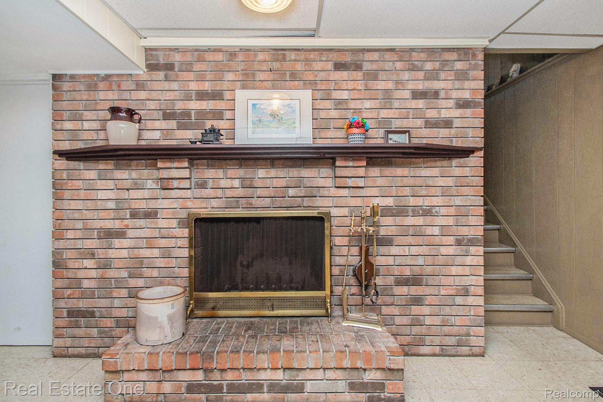 11198 Afton Road Southgate, MI 48195 - Photo 21 of 25 Natural Fireplace in Basement