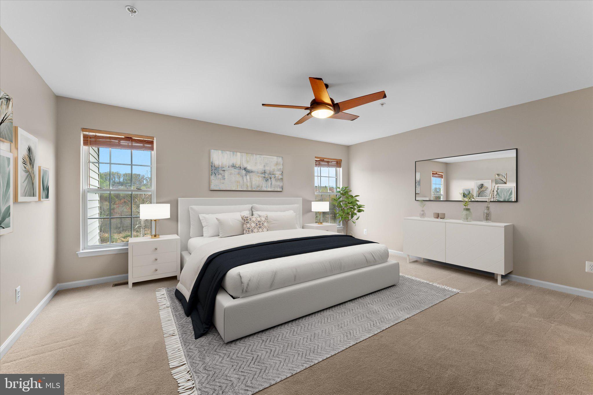 6696 Stream View Lane Warrenton, VA 20187 - Photo 25 of 57 a bed room with bed and a painting on the wall