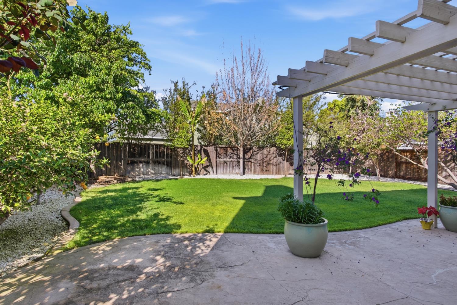 2213 Lionudakis Court Modesto, CA 95355 - Photo 28 of 38 a view of a backyard with garden and entertaining space