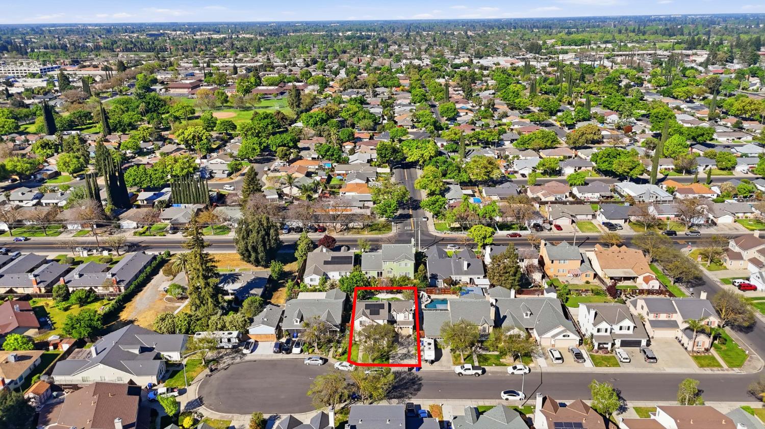 2213 Lionudakis Court Modesto, CA 95355 - Photo 34 of 38 an aerial view of residential houses with outdoor space