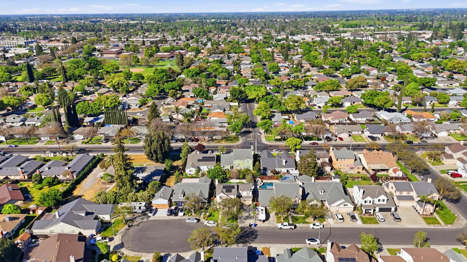 2213 Lionudakis Court Modesto, CA 95355 - Photo 38 of 38 an aerial view of residential houses with outdoor space