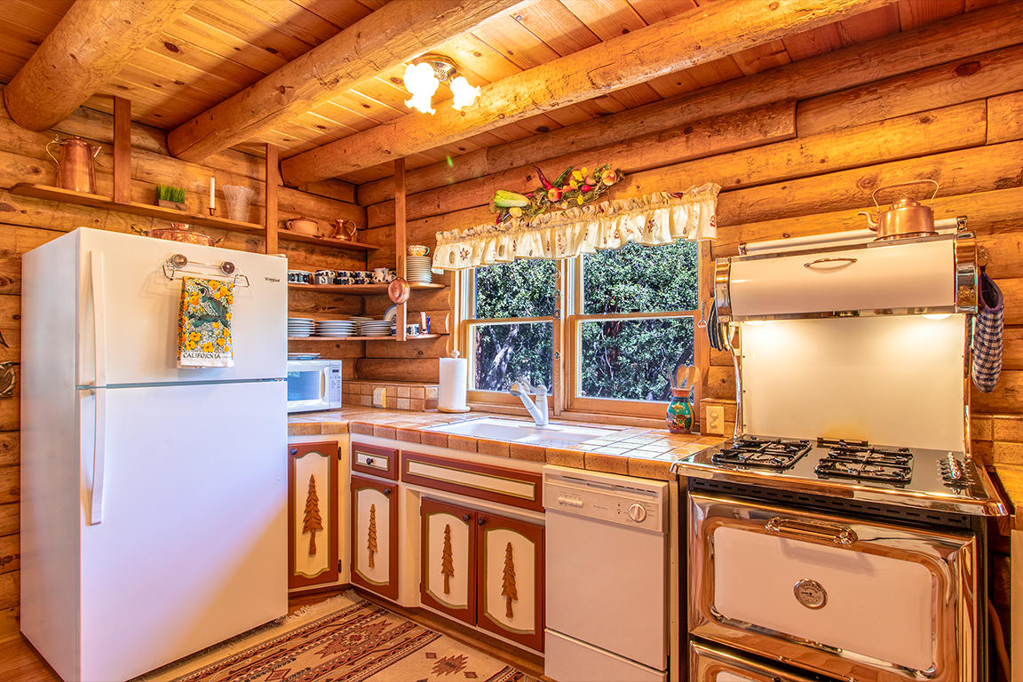 53174 Walters Drive Idyllwild, CA 92549 - Photo 8 of 55 a kitchen with stainless steel appliances granite countertop a stove and a refrigerator
