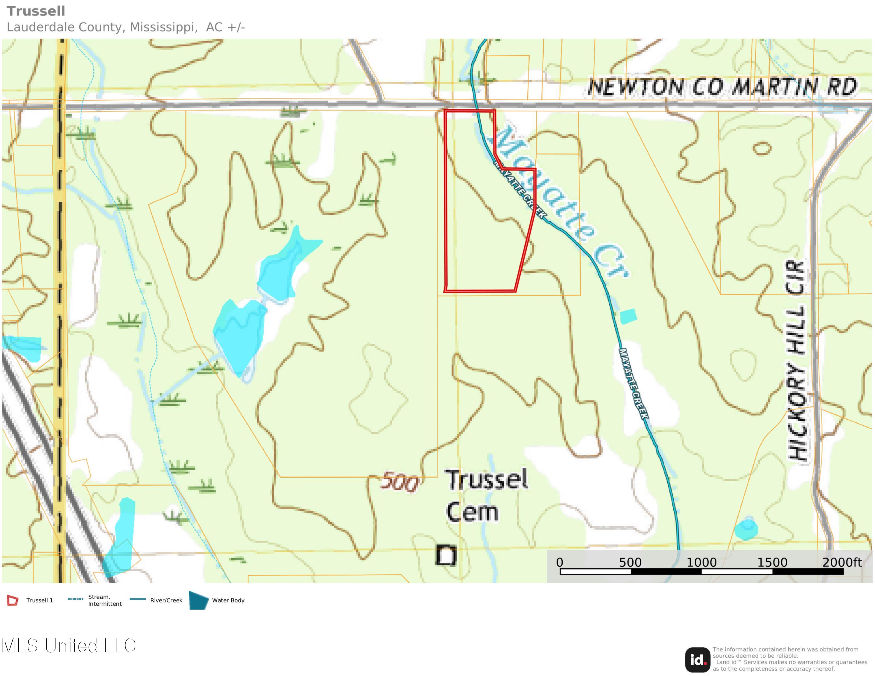 Newton County Martin Road Collinsville, MS 39325 - Photo 10 of 11 Topo Location Map