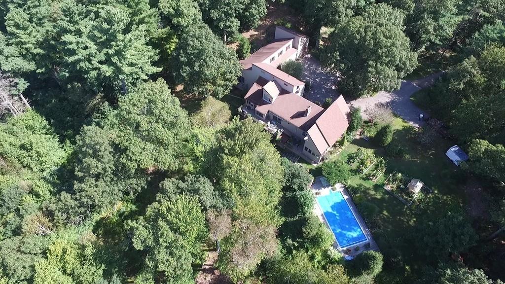 101 Vinton Road Holland, MA 01521 - Photo 41 of 42 an aerial view of a house with a yard and garden
