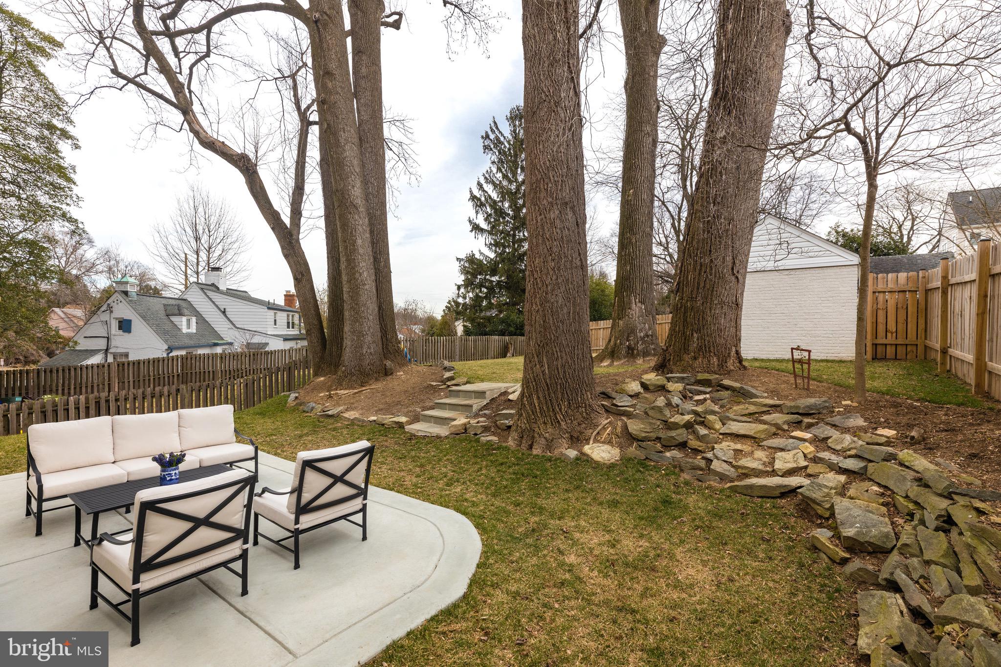 702 Dartmouth Avenue Silver Spring, MD 20910 - Photo 15 of 19 Private Backyard Patio overlooking Mature Trees