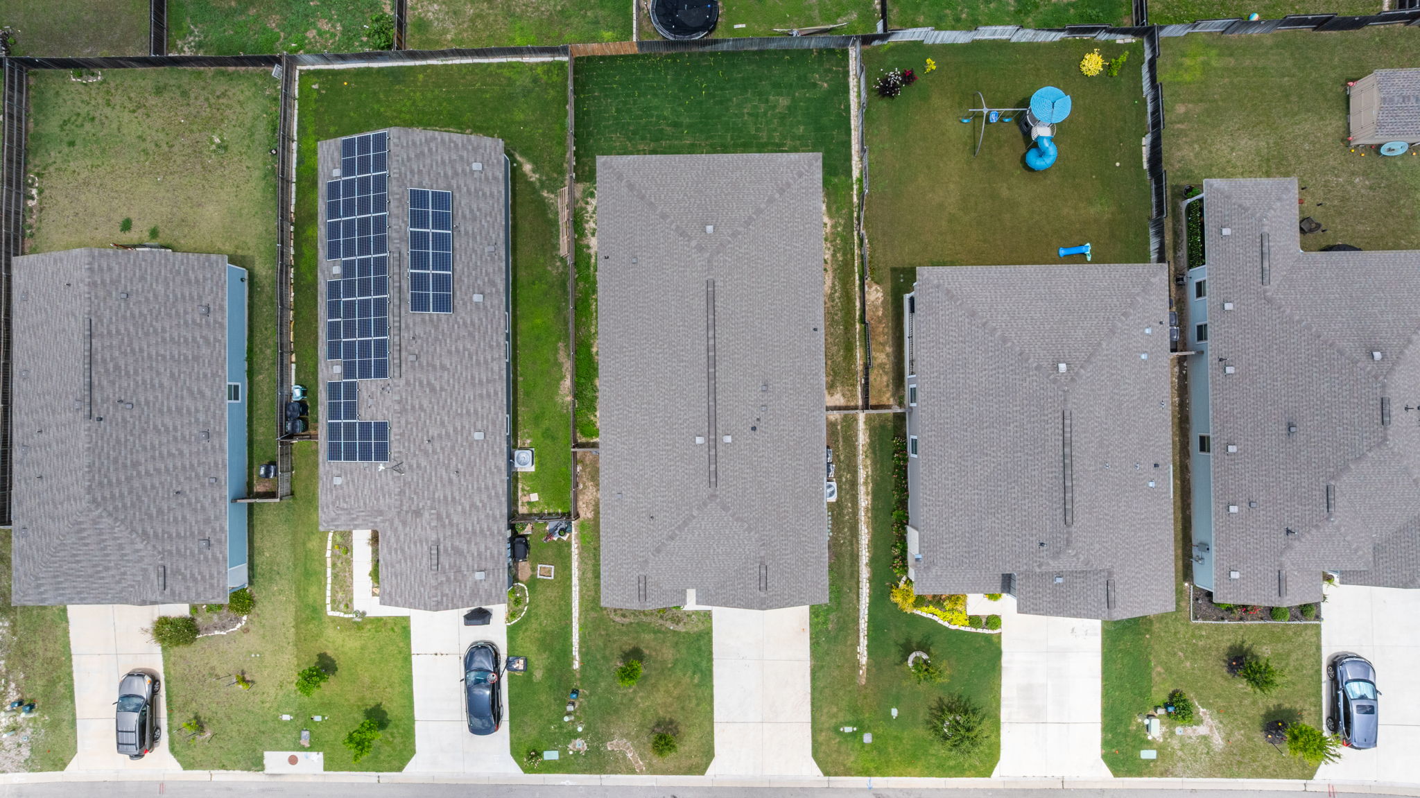 313 Mclintock Road Jarrell, TX 76537 - Photo 33 of 40 Bird's eye view showcases a neighborhood with ample yard space and private driveways.