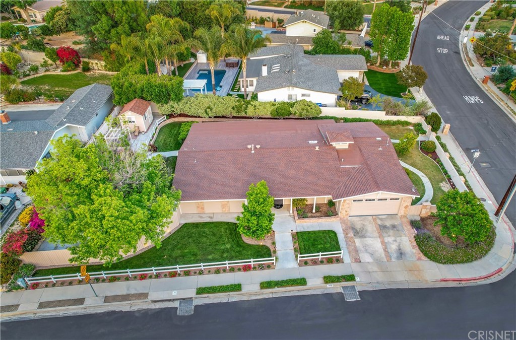 7078 Deveron Ridge Road West Hills, CA 91307 - Photo 59 of 62 an aerial view of a house with garden space and street view