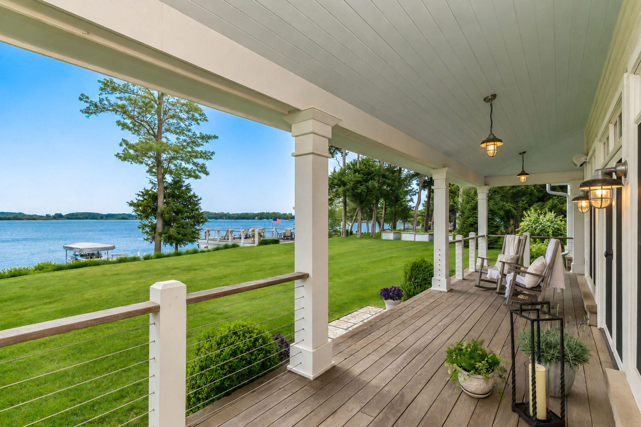 3005 North Silver Cedar Road Summit, WI 53066 - Photo 3 of 28 Brazilian Ipe decking, fantastic lake views!