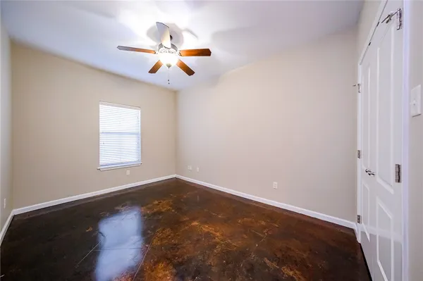 an empty room with a window
