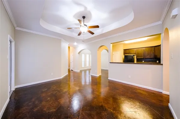 a view of an empty room and window