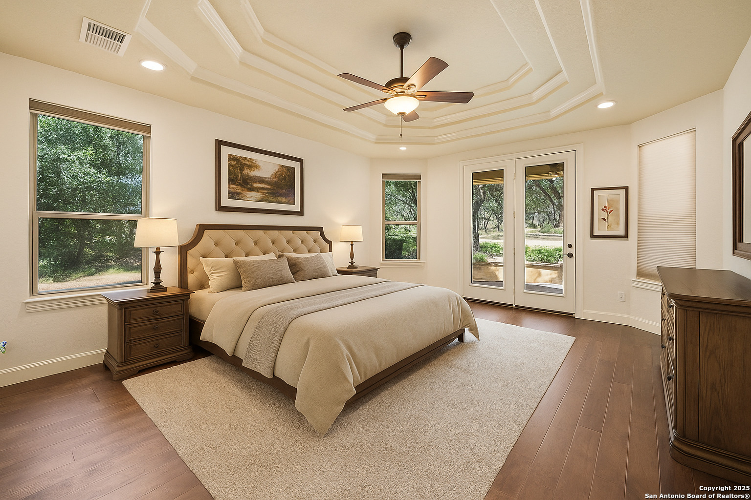 3015 River Way Spring Branch, TX 78070 - Photo 21 of 44 a bedroom with a large bed and a window