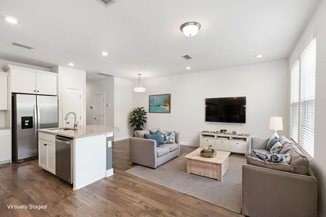 front view of a brick house