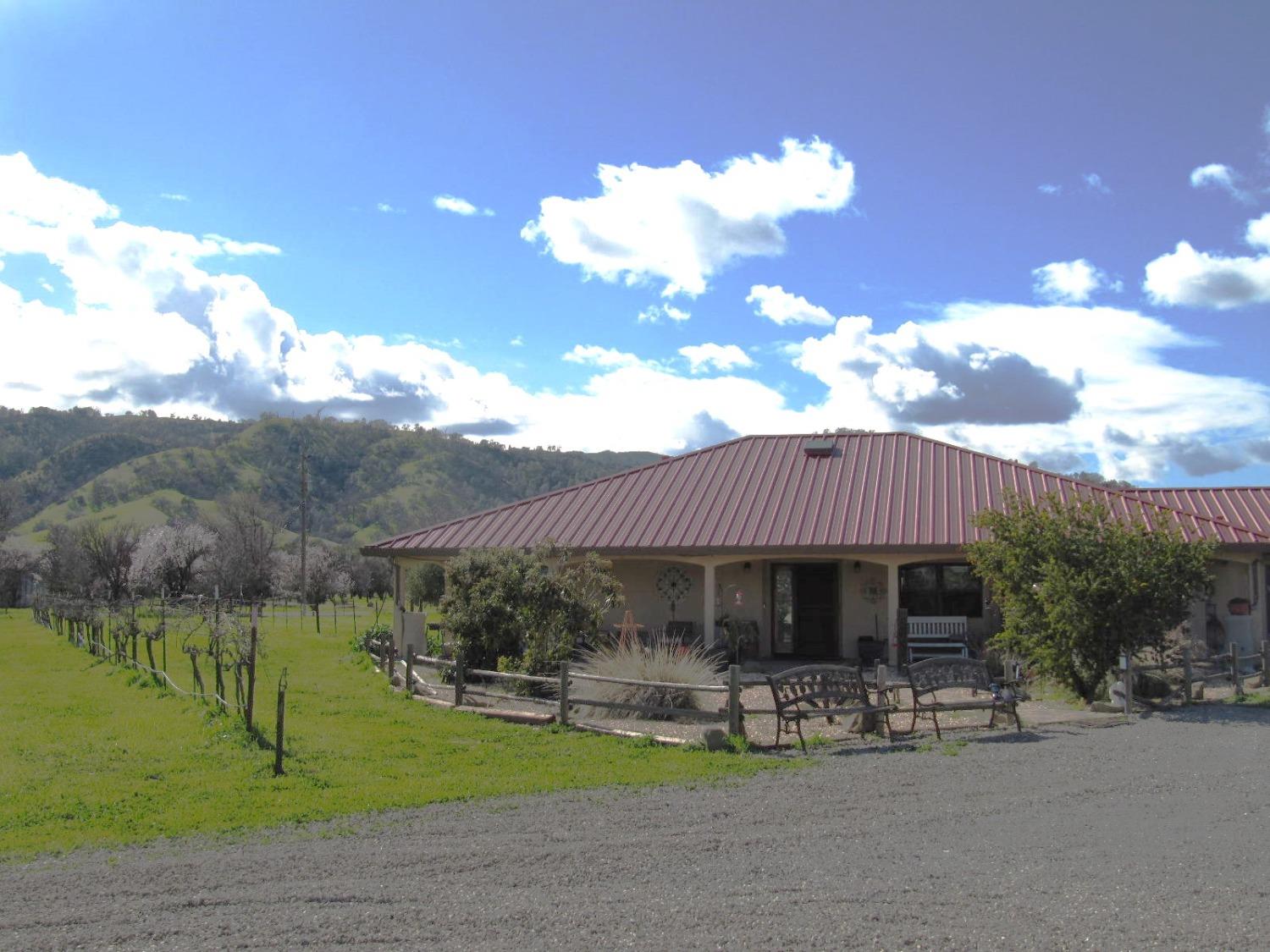 a front view of a house with garden and porch