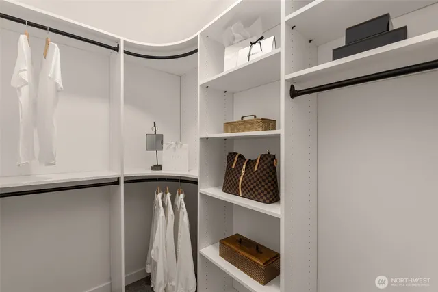 a view of a closet area