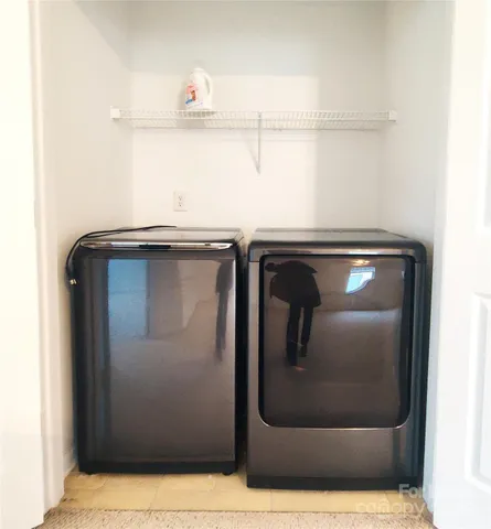 a close view of utility room