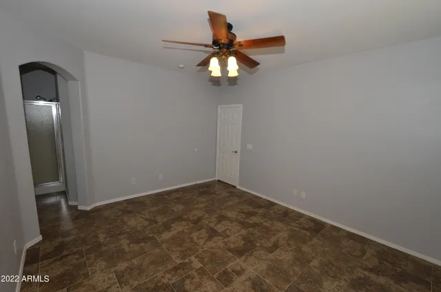 an empty room with window