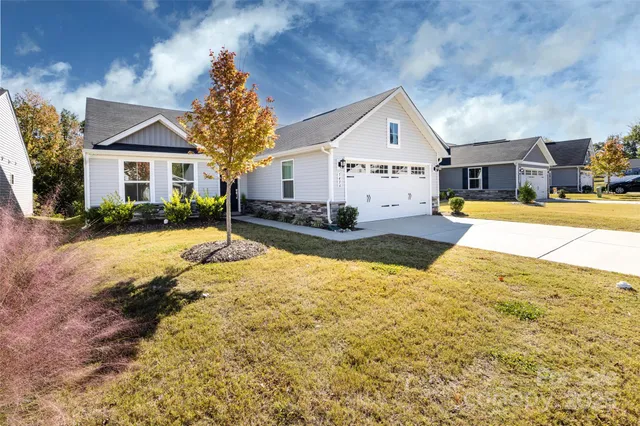 a house view with a swimming pool