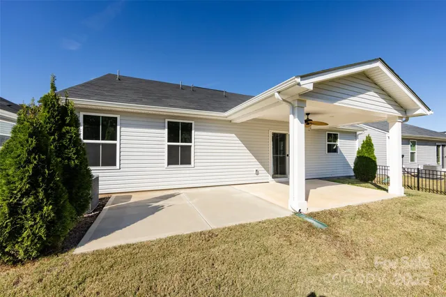 a view of a house with a patio