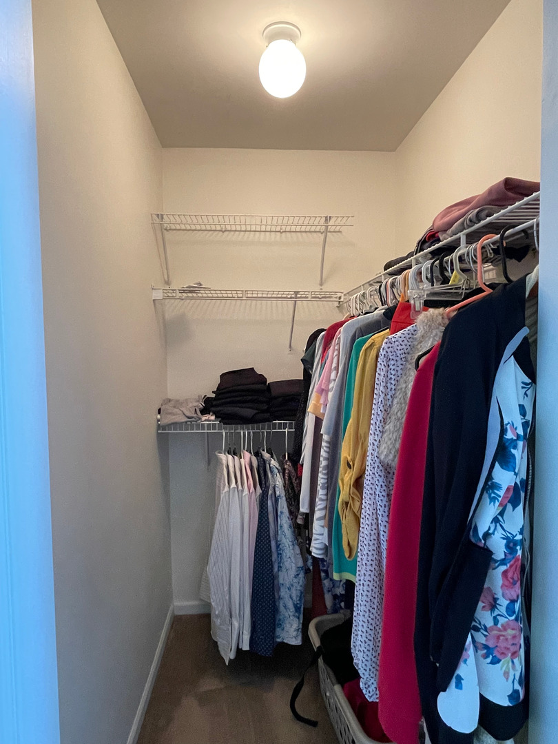 Undisclosed Address Hoffman Estates, IL 60169 - Photo 11 of 15 a view of walk in closet with clothes and shoes