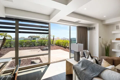 a outdoor living space with furniture