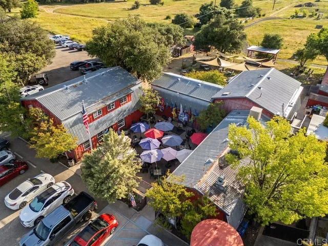 an aerial view of a houses