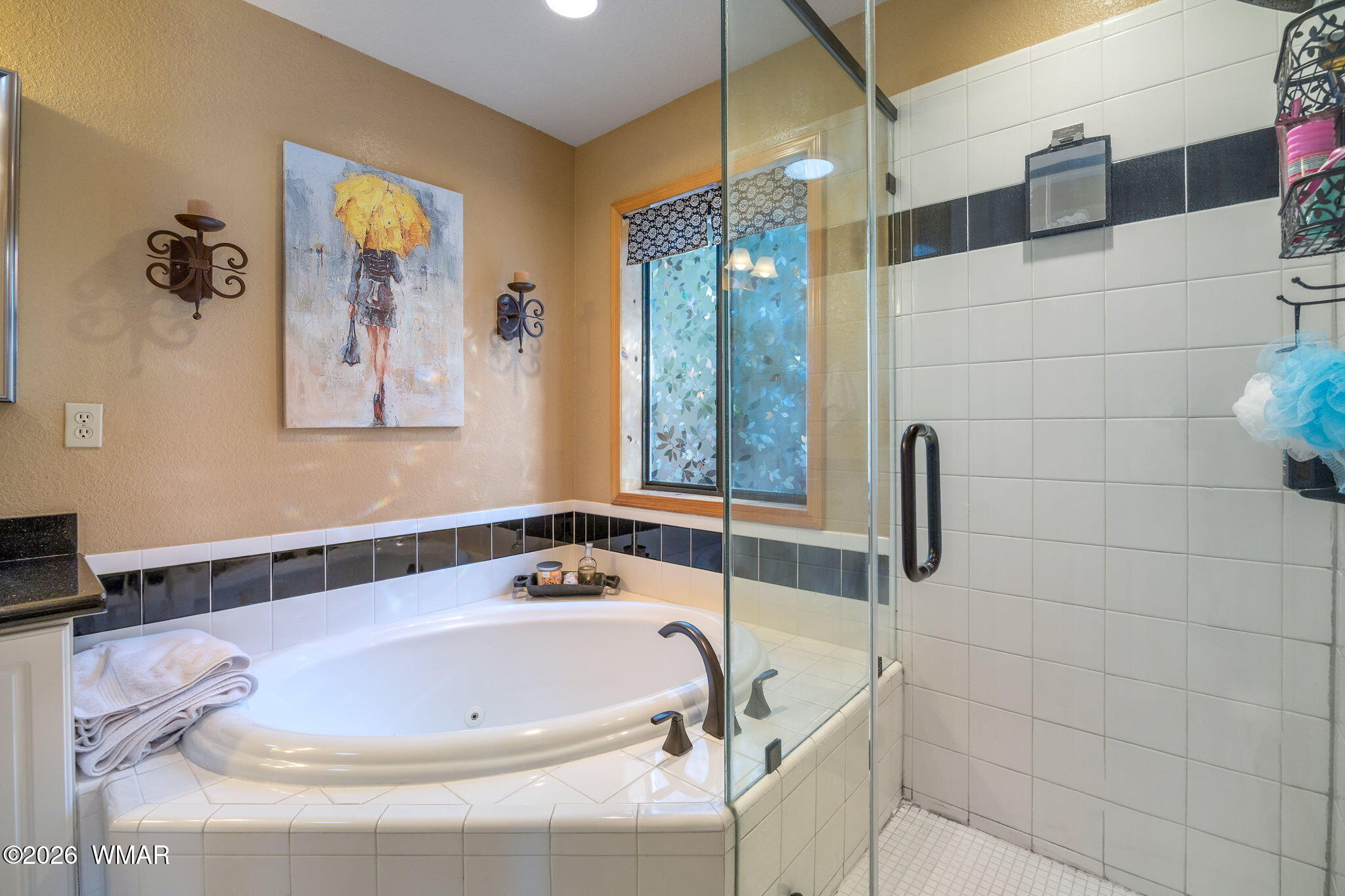 6735 Sunset Trail Pinetop, AZ 85935 - Photo 15 of 33 a white bath tub sitting in a bathroom next to a window