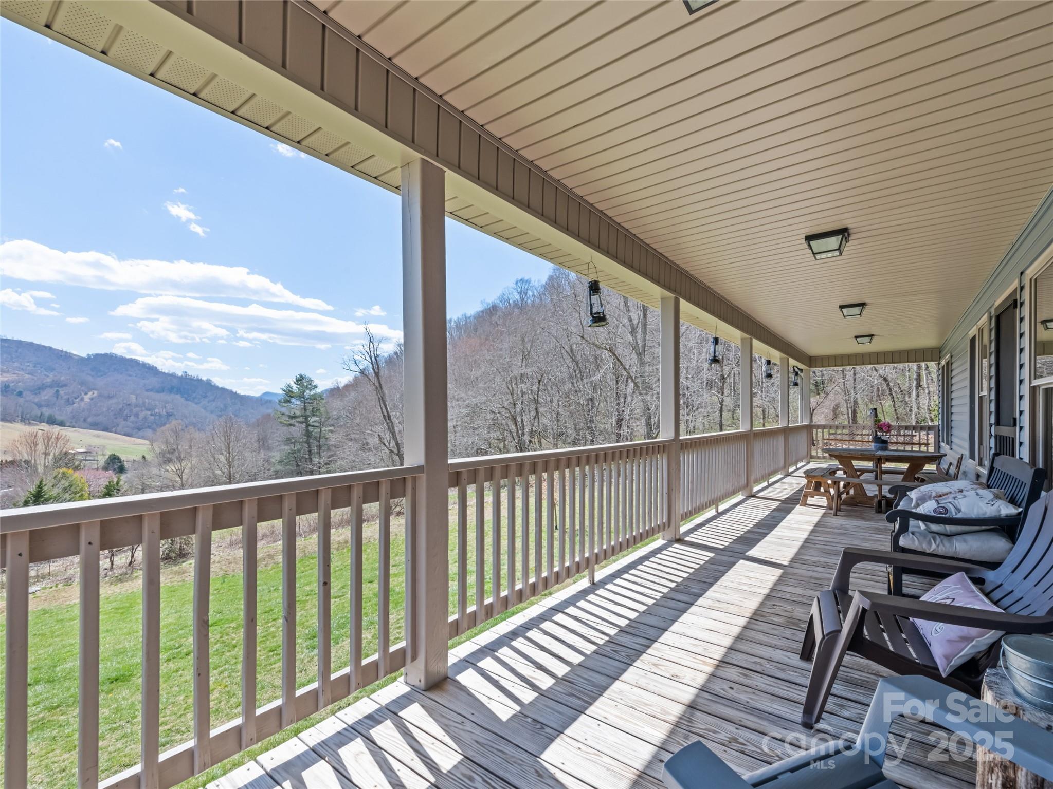 153 Trinity Drive Clyde, NC 28721 - Photo 12 of 38 a view of balcony with furniture
