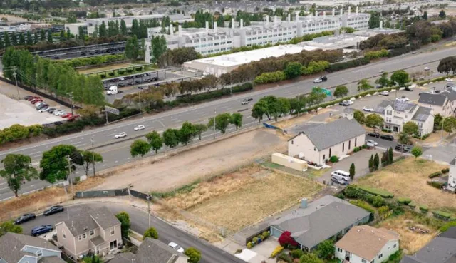 an aerial view of a city