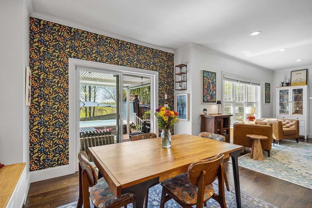48 Hillcrest Road Waltham, MA 02451 - Photo 4 of 42 a view of a dining room with furniture window and wooden floor