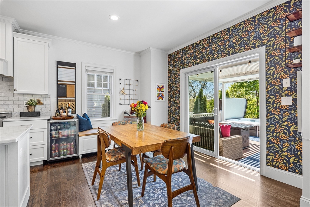 48 Hillcrest Road Waltham, MA 02451 - Photo 5 of 42 a view of a dining room with furniture window and wooden floor