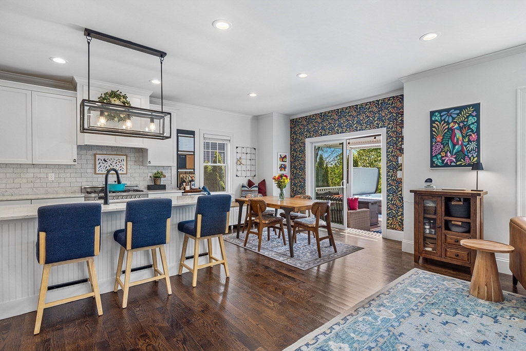 48 Hillcrest Road Waltham, MA 02451 - Photo 10 of 42 a view of a dining room with furniture window and wooden floor
