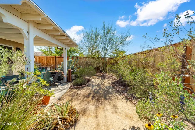 a view of a backyard