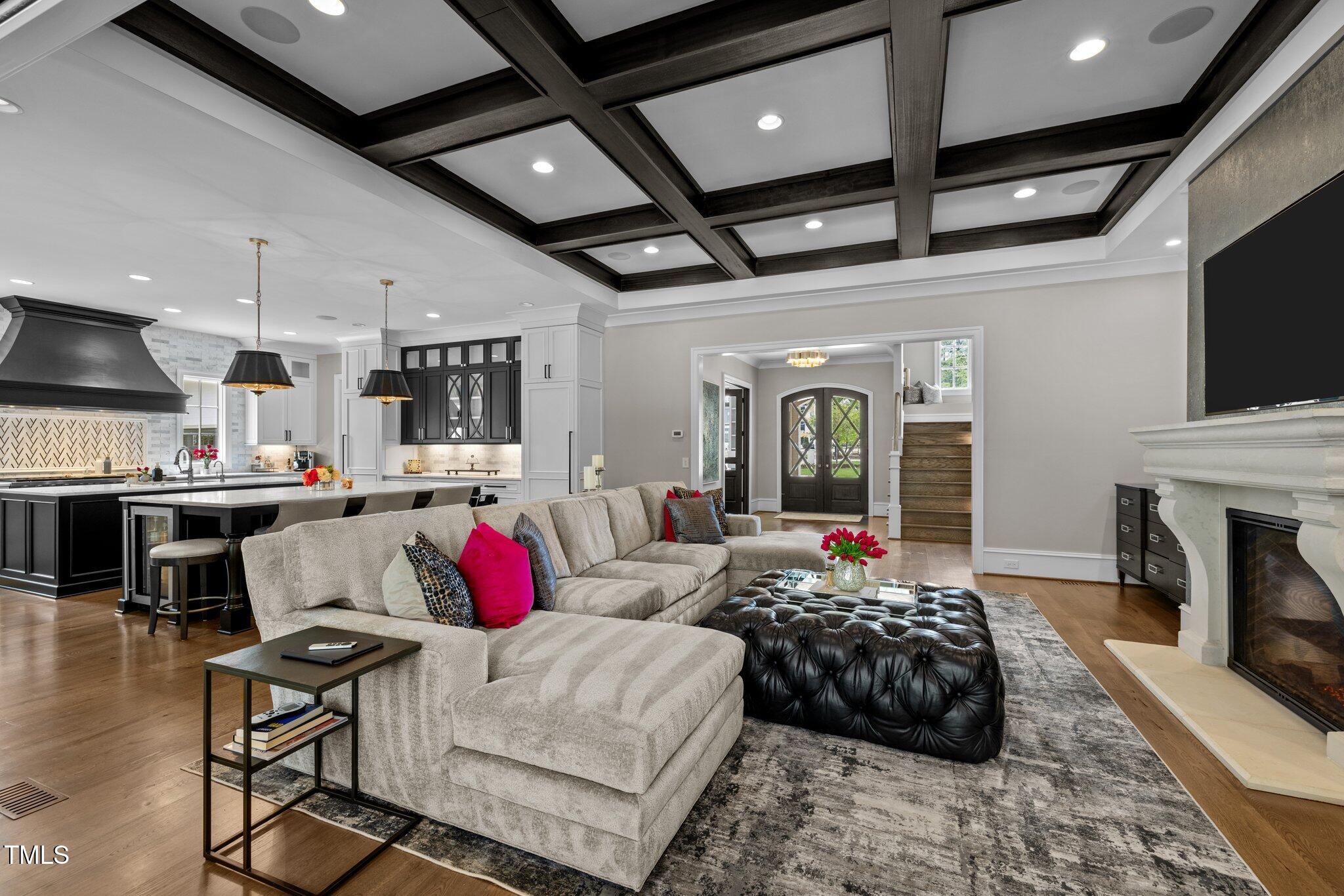 1416 Bailey Hill Drive Raleigh, NC 27614 - Photo 9 of 71 a bedroom with furniture fireplace and flat screen tv