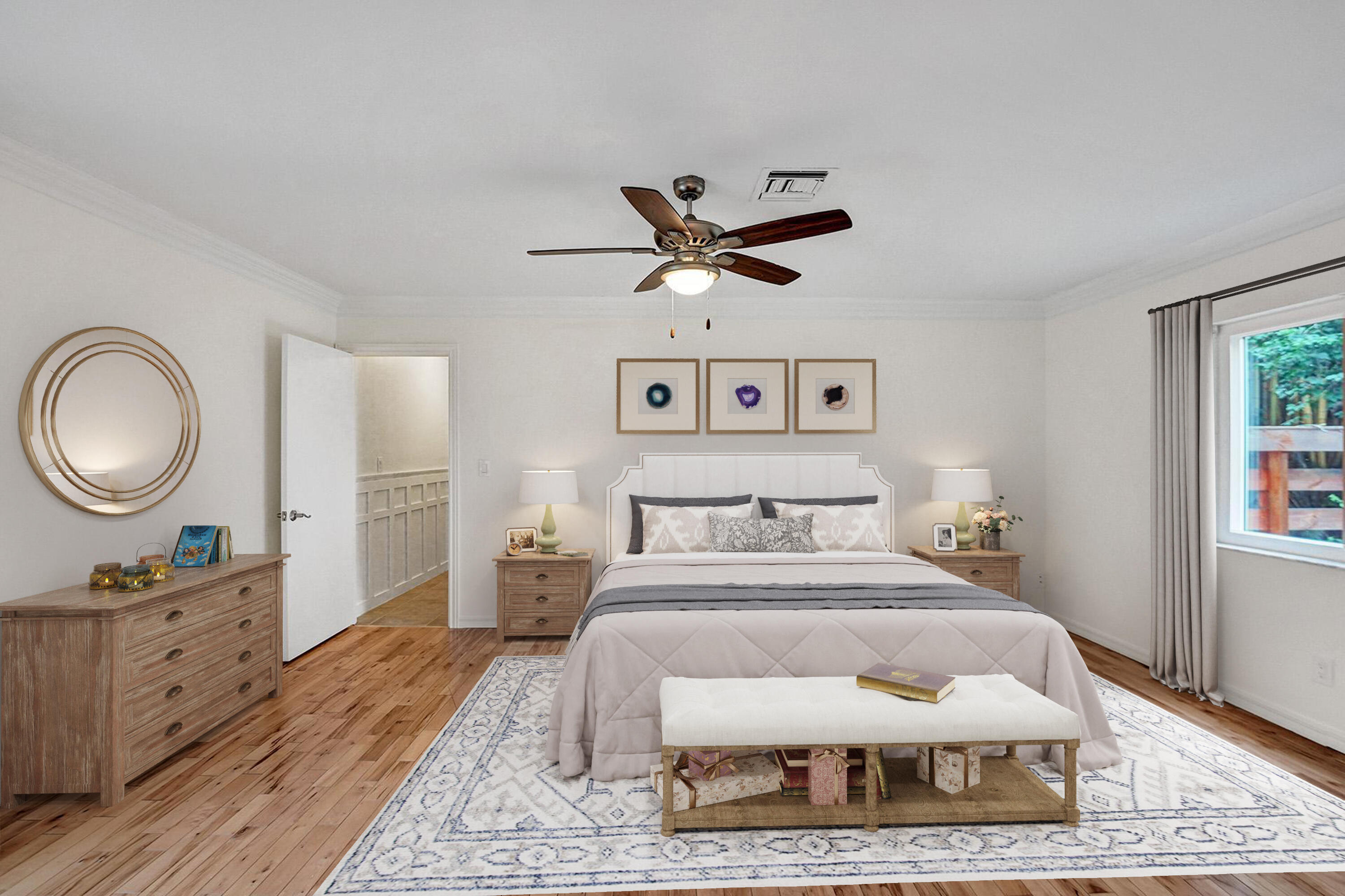 2941 Northwest 24th Way Boca Raton, FL 33431 - Photo 25 of 53 a bedroom with a bed and wooden floor