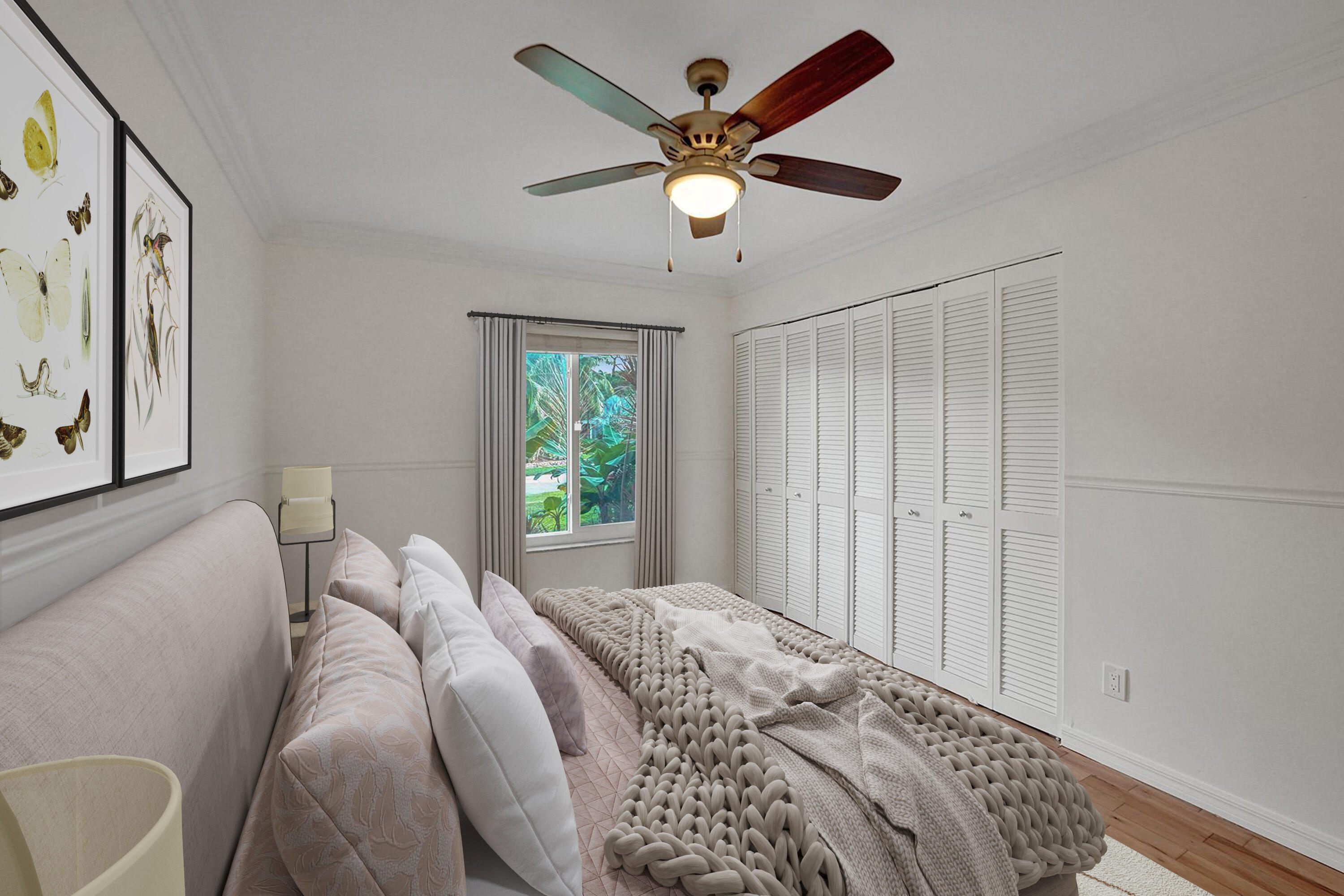 2941 Northwest 24th Way Boca Raton, FL 33431 - Photo 43 of 53 a bedroom with a bed and a chandelier