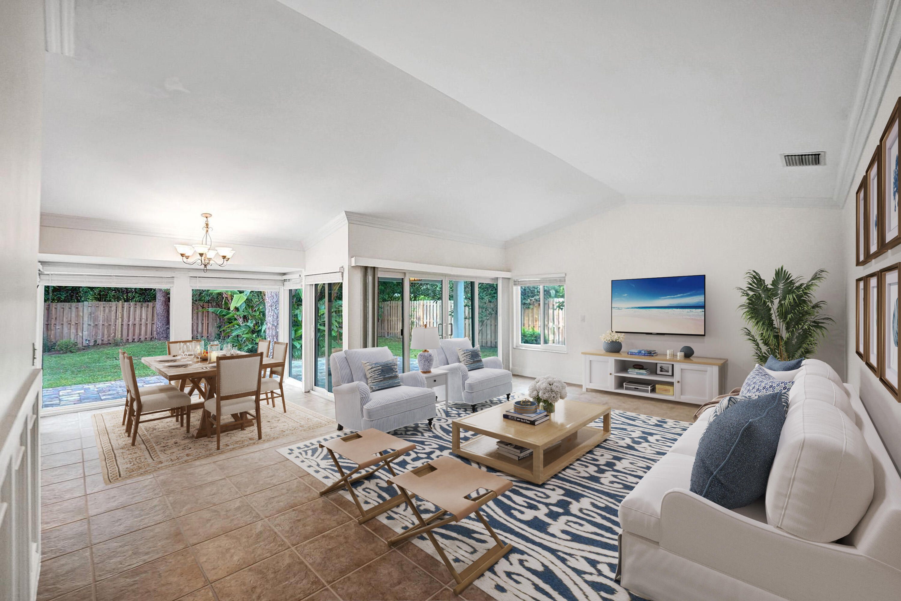 2941 Northwest 24th Way Boca Raton, FL 33431 - Photo 6 of 53 a living room with furniture fireplace and a large window
