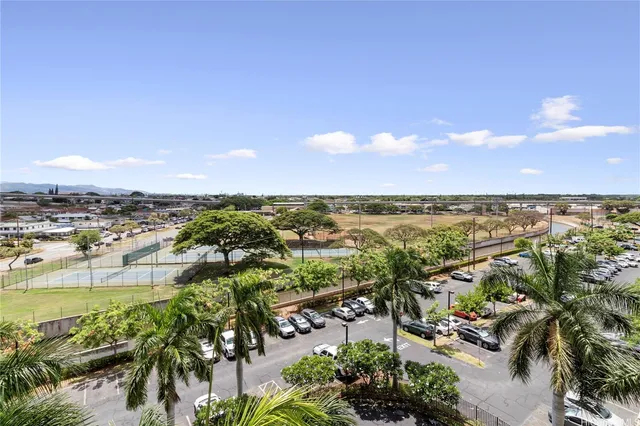 a view of a city with ocean