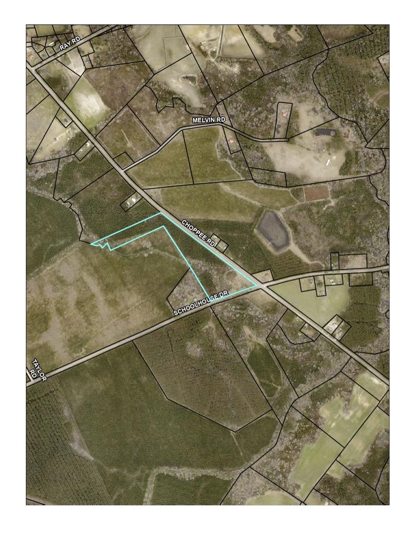 Aerial map of property and surrounding area
