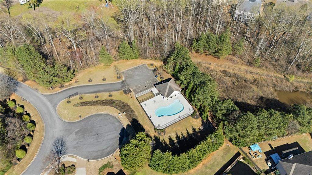 4340 Silent Path Cumming, GA 30028 - Photo 44 of 47 an aerial view of a house with garden space and sitting area