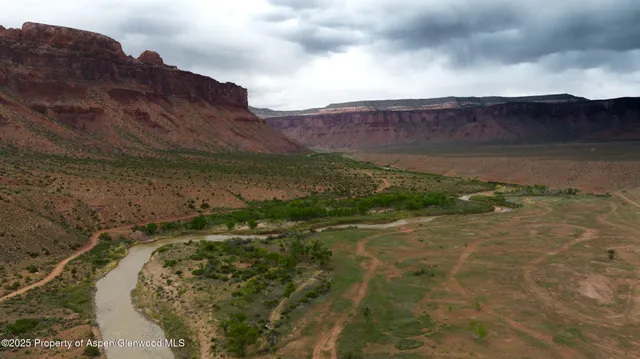 a view of a lush green hillside and a houses