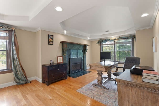 343 Bay Road Hamilton, MA 01982 - Photo 22 of 34 a view of a workspace with furniture and a window