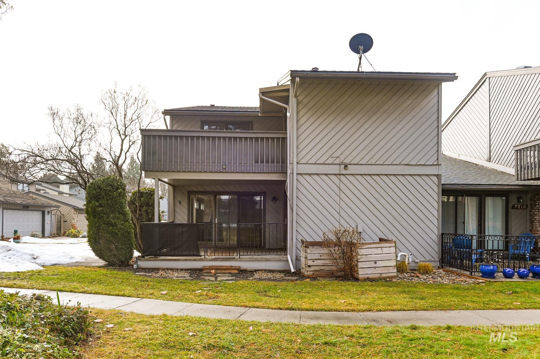 7208 West Cascade Street Boise, ID 83704 - Photo 49 of 49 Back of house with a balcony and a lawn