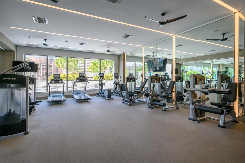 111 South Pineapple Avenue, Unit 1013 Sarasota, FL 34236 - Photo 43 of 62 a view of a room with gym equipment