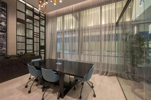 a view of a yard with tree s