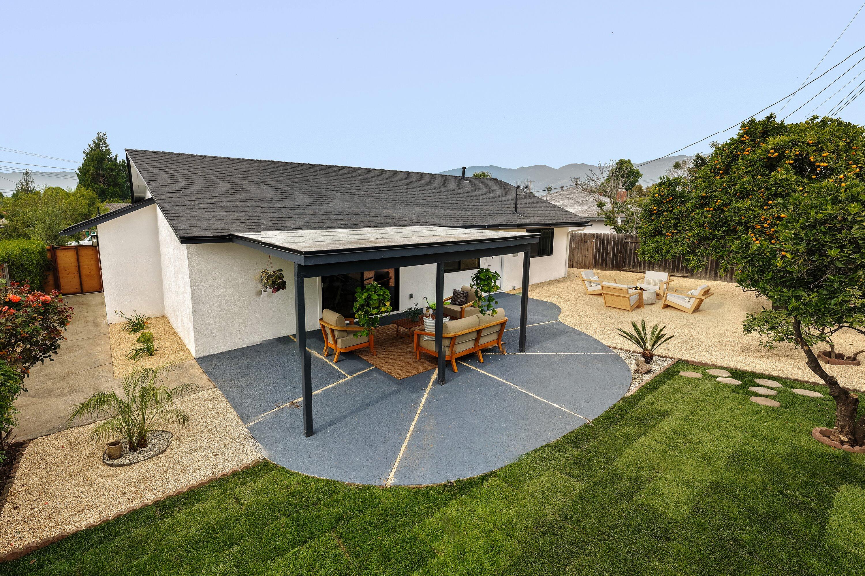 674 Burtis Street Santa Barbara, CA 93111 - Photo 23 of 29 an aerial view of a house with backyard space and sitting area