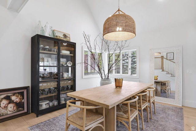 180 Farm Road Midway, UT 84049 - Photo 42 of 99 Vaulted ceiling with an oversized woven pendant fixture