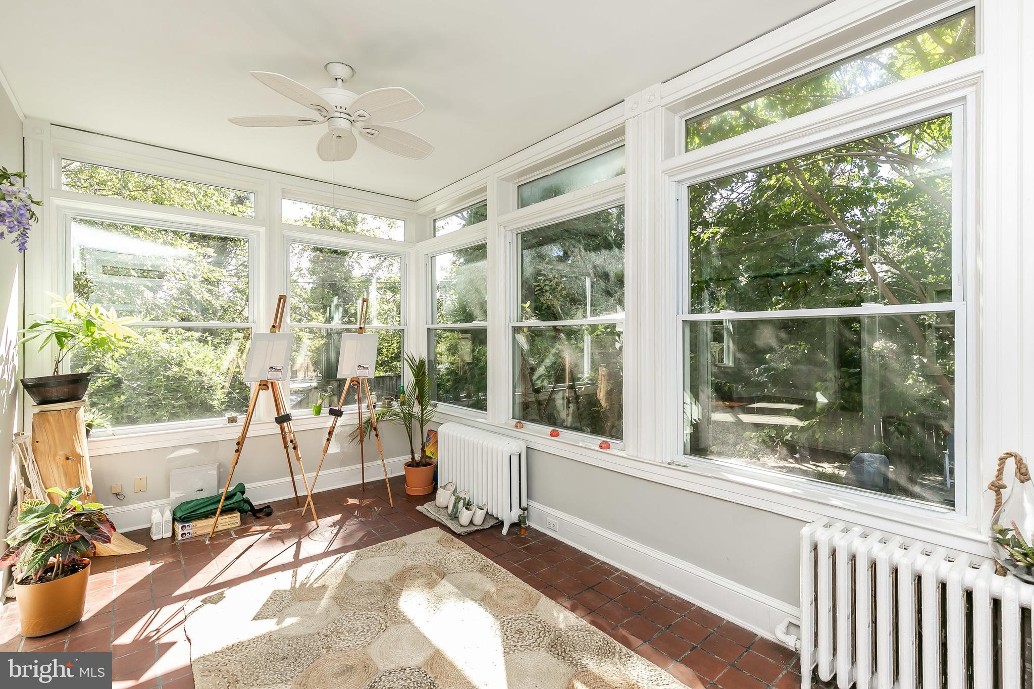 5506 Rusk Avenue Baltimore, MD 21215 - Photo 25 of 54 Sunroom, now used as an artist studio