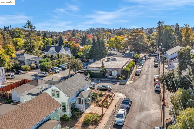 an aerial view of a city